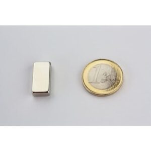 Neodym Quadermagnet 20x10x5 mm N42 vernickelt (Ni-Cu-Ni) - RoHS/REACH-konform | supermagnetic.de