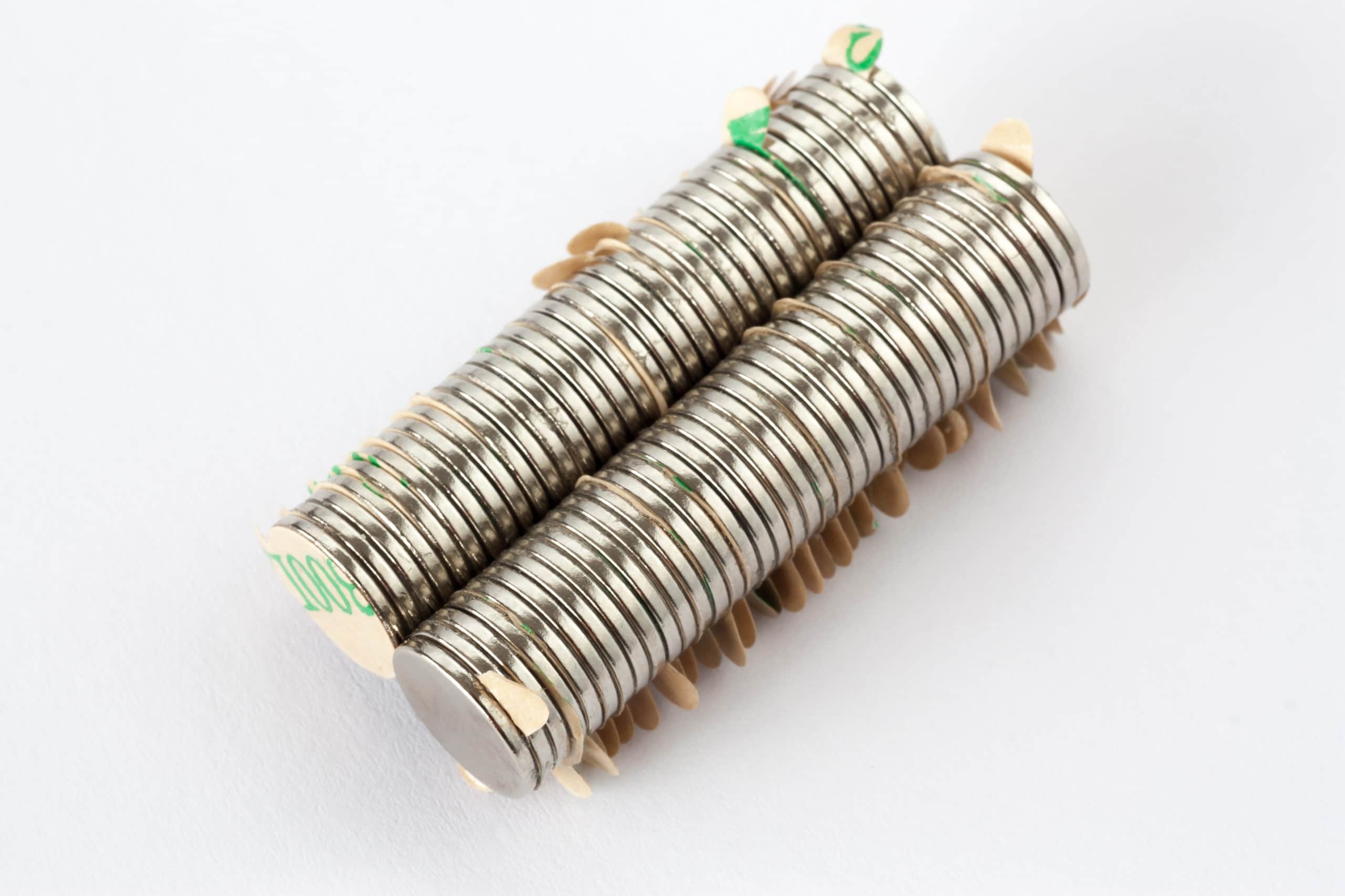 20 NEODYM Magnet Scheiben selbstklebend D9,5x0,75 mm N45 Supermagnet 400 G Flach 
