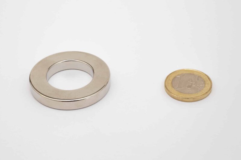 Ø 40 / 23 mm x 6 mm Ringmagnete - N45, vernickelt – Bild 2