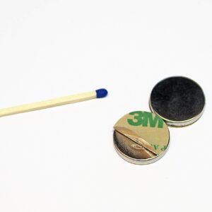 20x3mm selbstklebende Magnetscheiben vernickelt