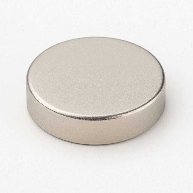 16x3,5 mm Neodym-Magnet N45 vernickelt ohne Beschriftung auf weißem Hintergrund