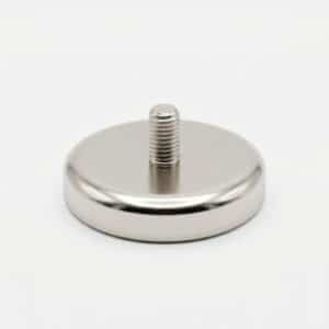 Topfmagnet Ø42mm Außengewinde M6 vernickelt SNC42E-M6-NI 72kg